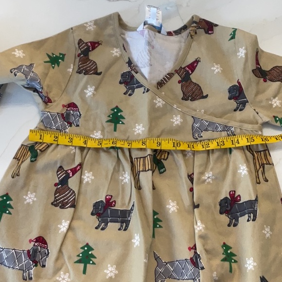 NWT Company Store Dapper Dogs Christmas matching kids nightgown & dog pj - Picture 6 of 8